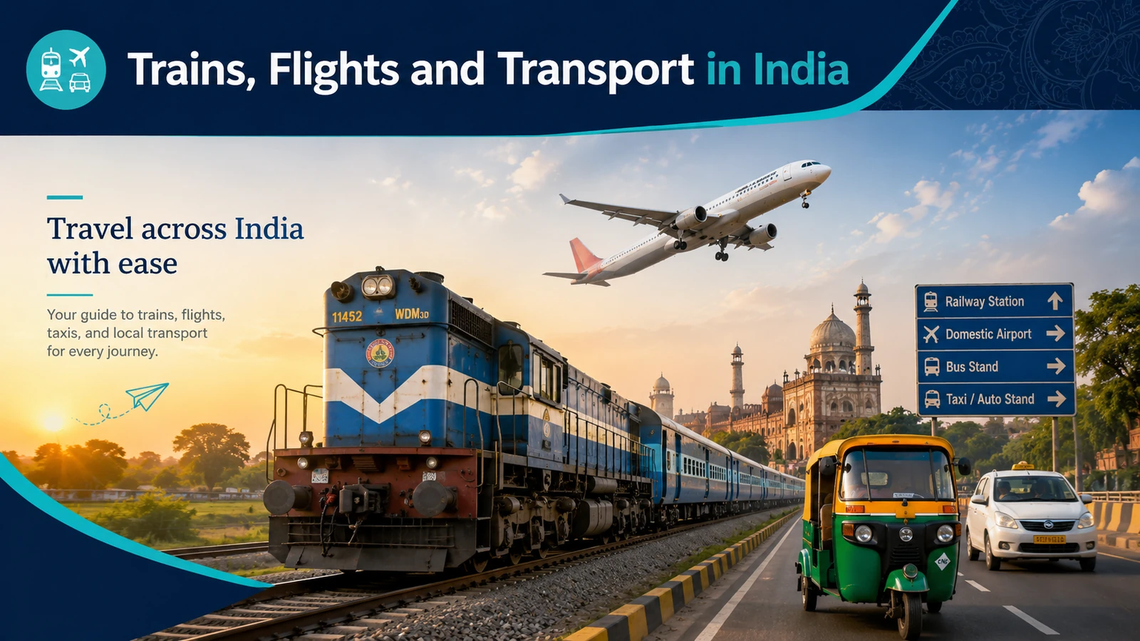 Trains, Flights and Transport in India