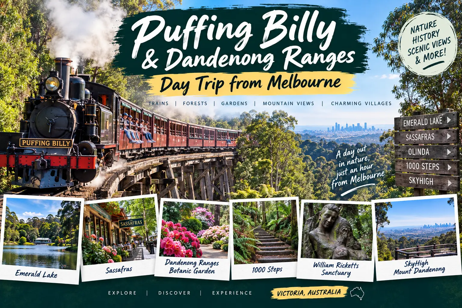 Puffing Billy & Dandenong Ranges Day Trip from Melbourne