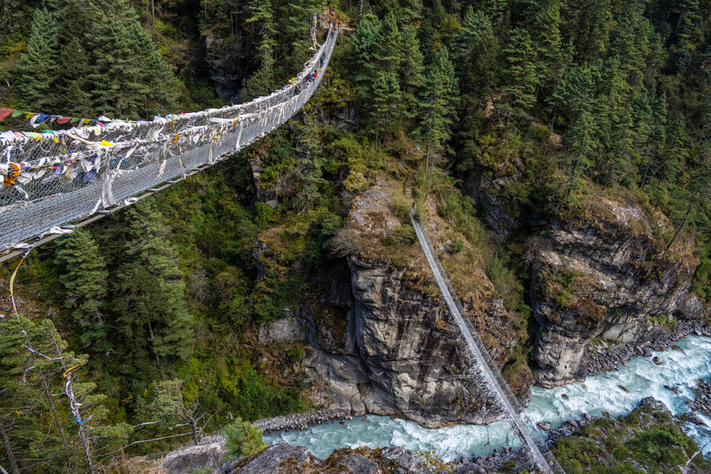 The hillary suspension bridge.