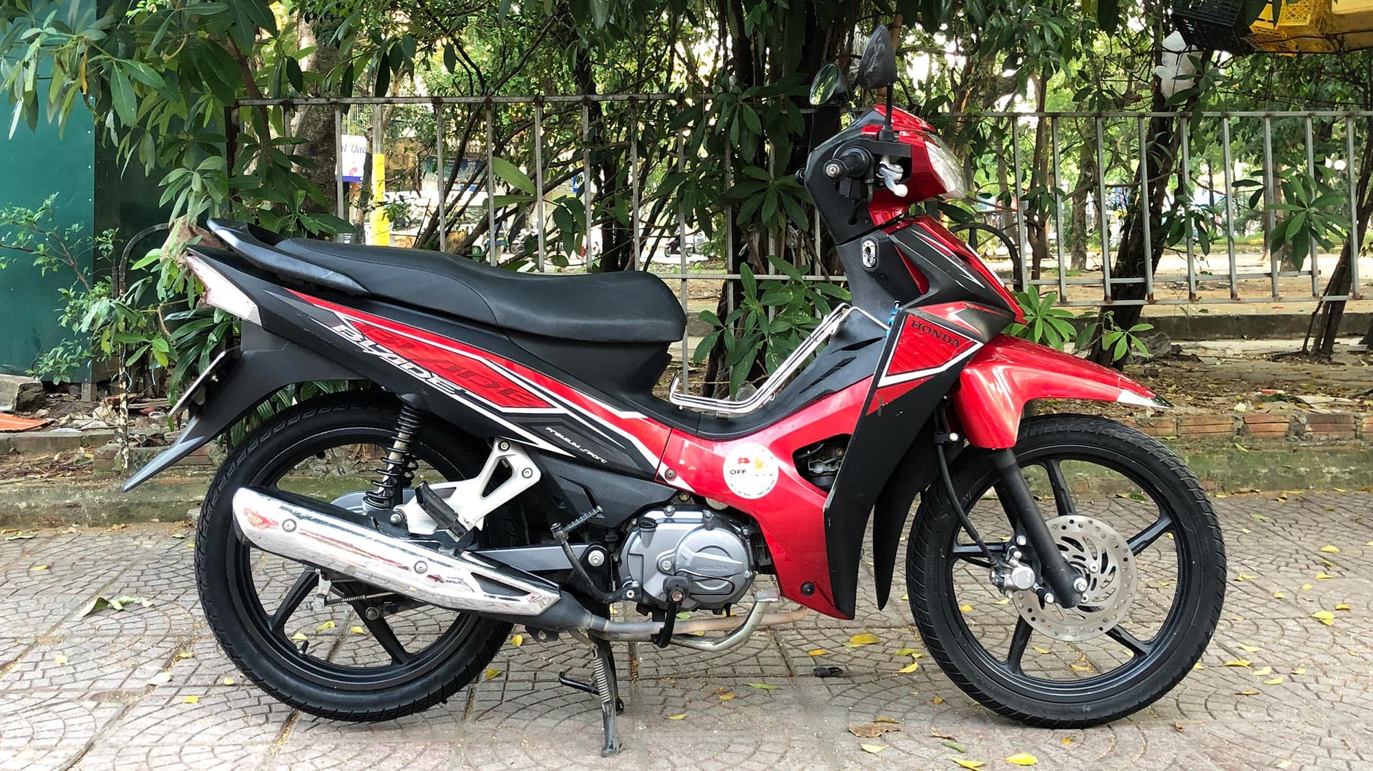 Honda Blade camping setup